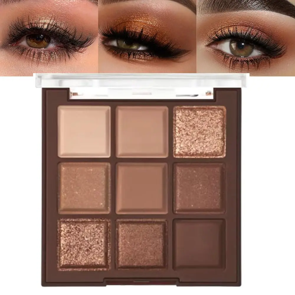 Brown Eyeshadow Palette-Neutral Nude Brown Smokey Eye Shadow Palette,Rose Gold Bronze Naked Cream Eyeshadow Palette Makeup,Natural Eyeshadow for Eyes Long Lasting Naturing-Looking