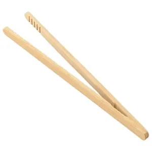 (2 )Pcs Bamboo Toaster Tongs (2 )Pcs Bamboo Toaster Tongs
