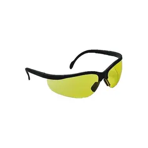 Ansi Z87 High Impact Glasses for Safety Use Yellow Reflective Design Black Frame Durable Comfortable Fit No Warranty