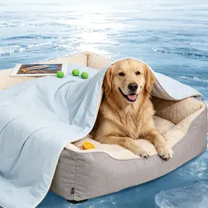 Hsecoyay Cooling Pet Blanket - Q-MAX>0.5 Self Cooling Dog & Cat Ice Mat, Breathable Lightweight Summer Pet Throw, Washable