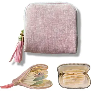 Small Travel  Case, Soft  Organizer Pouch for Bangles, Bracelets, large Earrings, Beaded necklaces, Anti-Scratch & Portable  Bag Holder for Daily Use &  (Rose Blush)