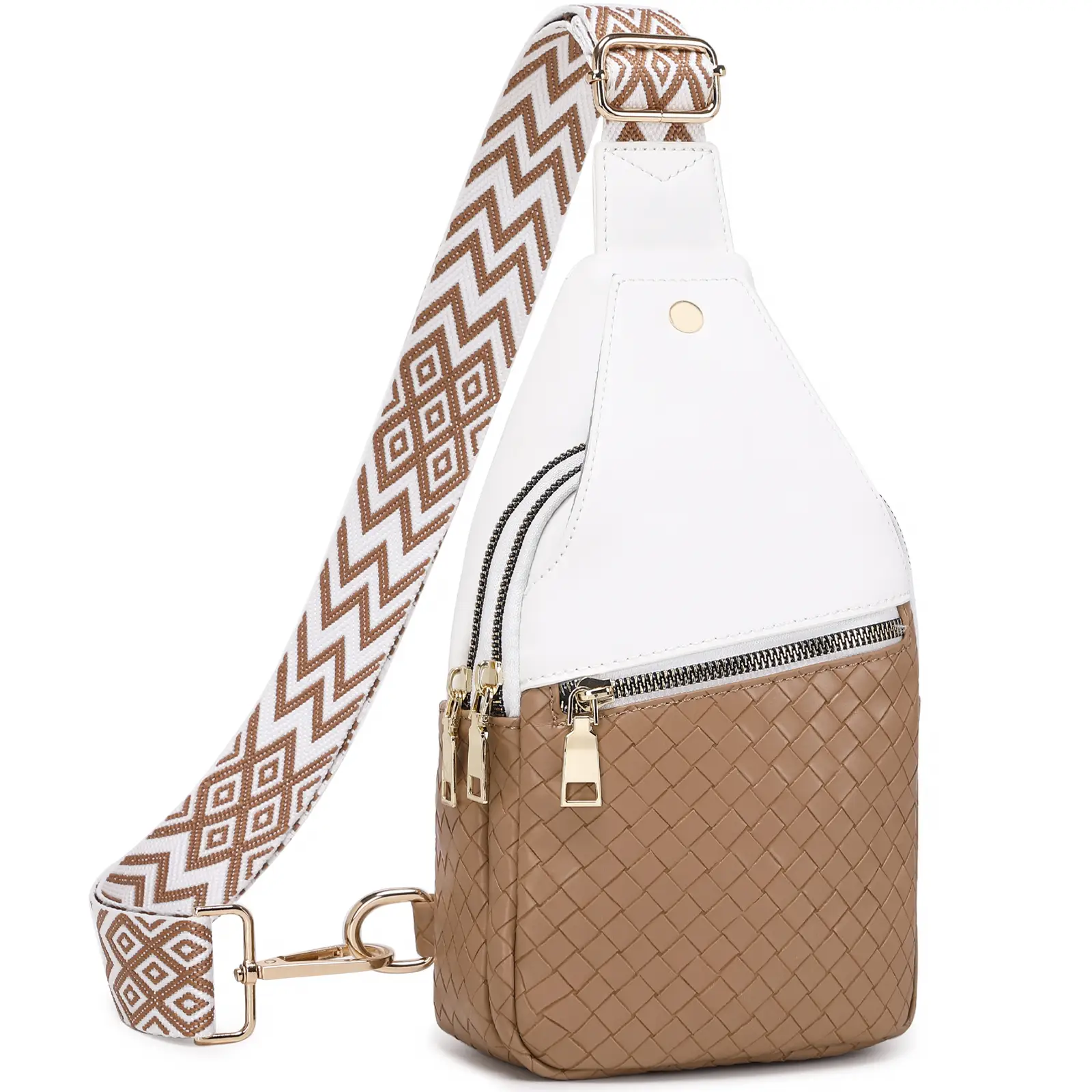 MYHOZEE Crossbody Sling Bag Purse for Women Autumn 2024- Vegan Leather Small Chest Fanny Pack Womens Cute Wallet Minimalist Backpack with Adjustable S