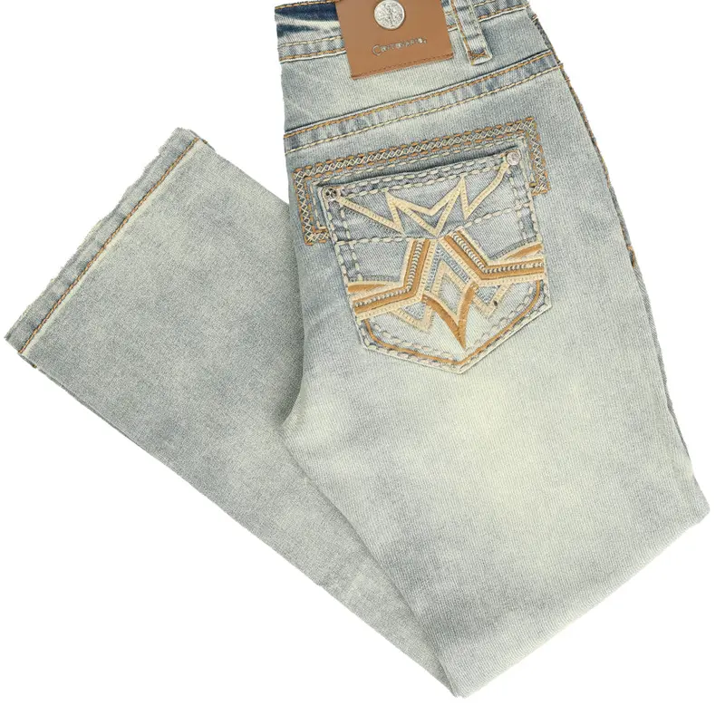 Centenario Men's Light Blue Denim with Embroidered Details 45317