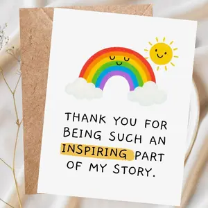Thank You For Being Part Of My Story Card - Teacher Thank You Card, Best Friend, Mentor, Friend, End Of School, Appreciation, Personalised