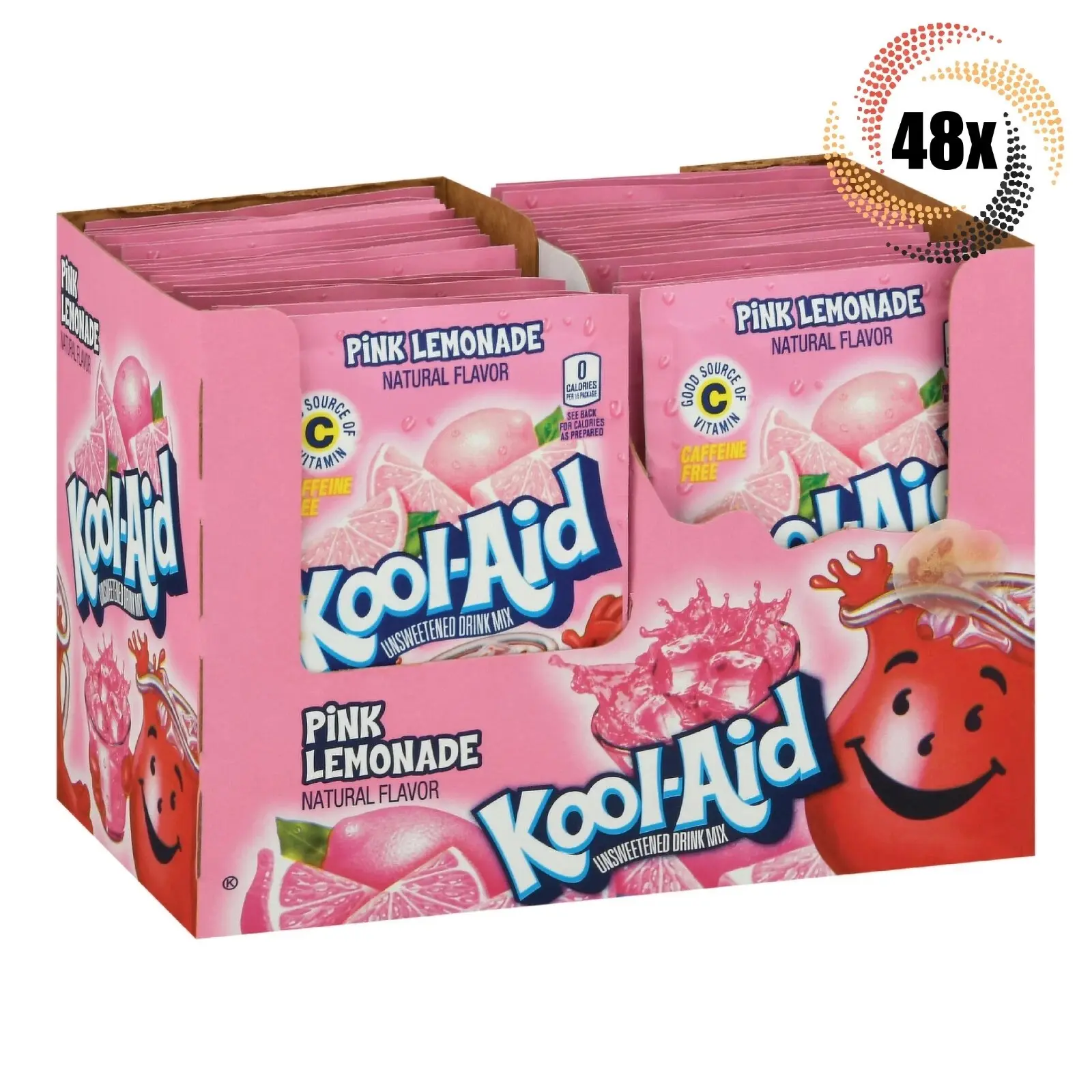 Kool-Aid Unsweetened Drink Mix - Pink Lemonade- 48 packets