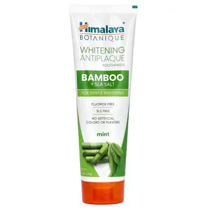 Himalaya Whitening Antiplaque Toothpaste, Bamboo + Sea Salt, Mint, 4 oz ( 113 g)