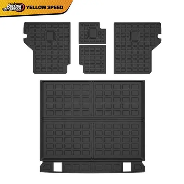 ALLGOOD TPE Trunk Cargo Liner & Backrest Mats for 2010-2024 Toyota 4Runner (fits 5 seats), Integrated Fit, Waterproof, Anti-Slip Particles, Easy-to-Clean, Eco-Friendly, Car Interior Accessory for Families