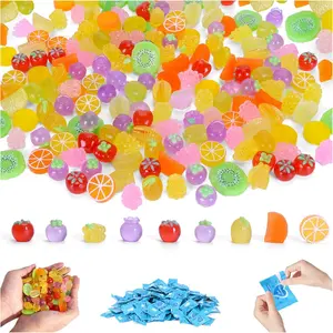 Household daily necessities 60 PCS Luminous Mini Fruit Figurines, Glow in The Dark Resin Blind Bag for DIY Crafts, Dollhouse Fairy Garden Decor, Micro Landscape Decor