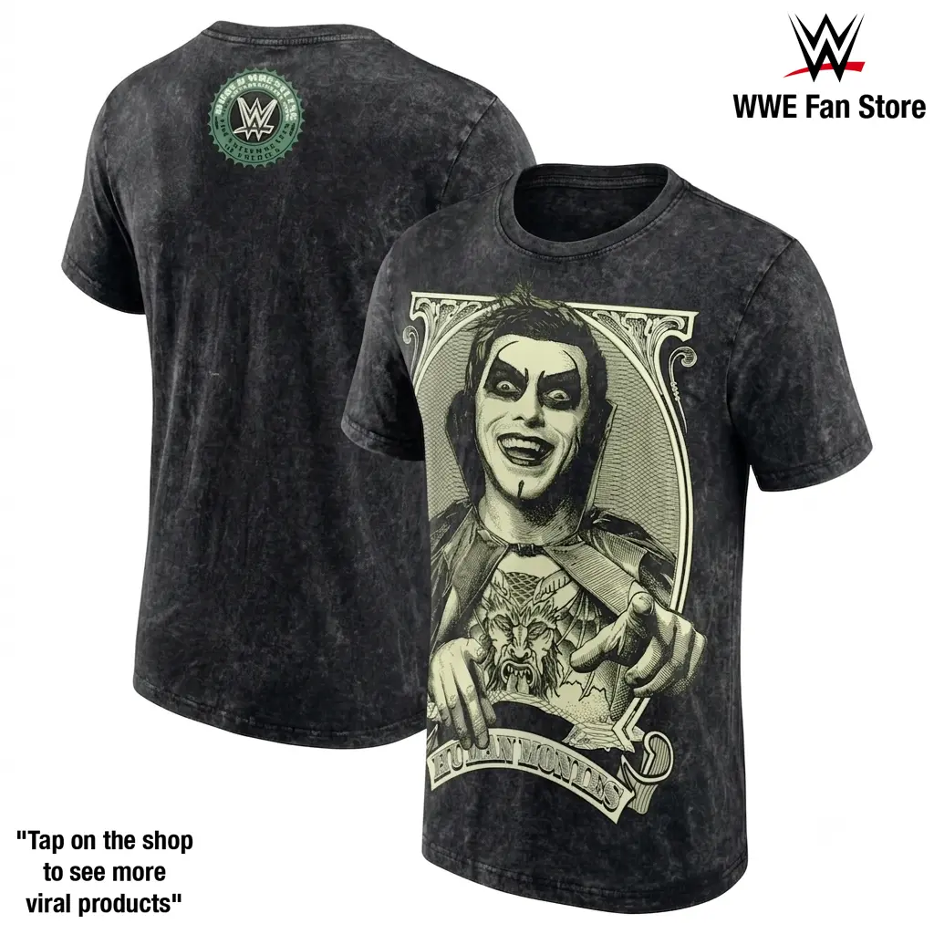Men's Black Danhausen Human Monies Currency T-Shirt Graphic Tee Danhausen Very Nice Very Evil Wrestling Legend AEW Star Cult Favorite Fearless In-Ring Career Horror Style Vintage Washed Cotton Shirt Hardcore Wrestling Fan Gift Collectible Apparel