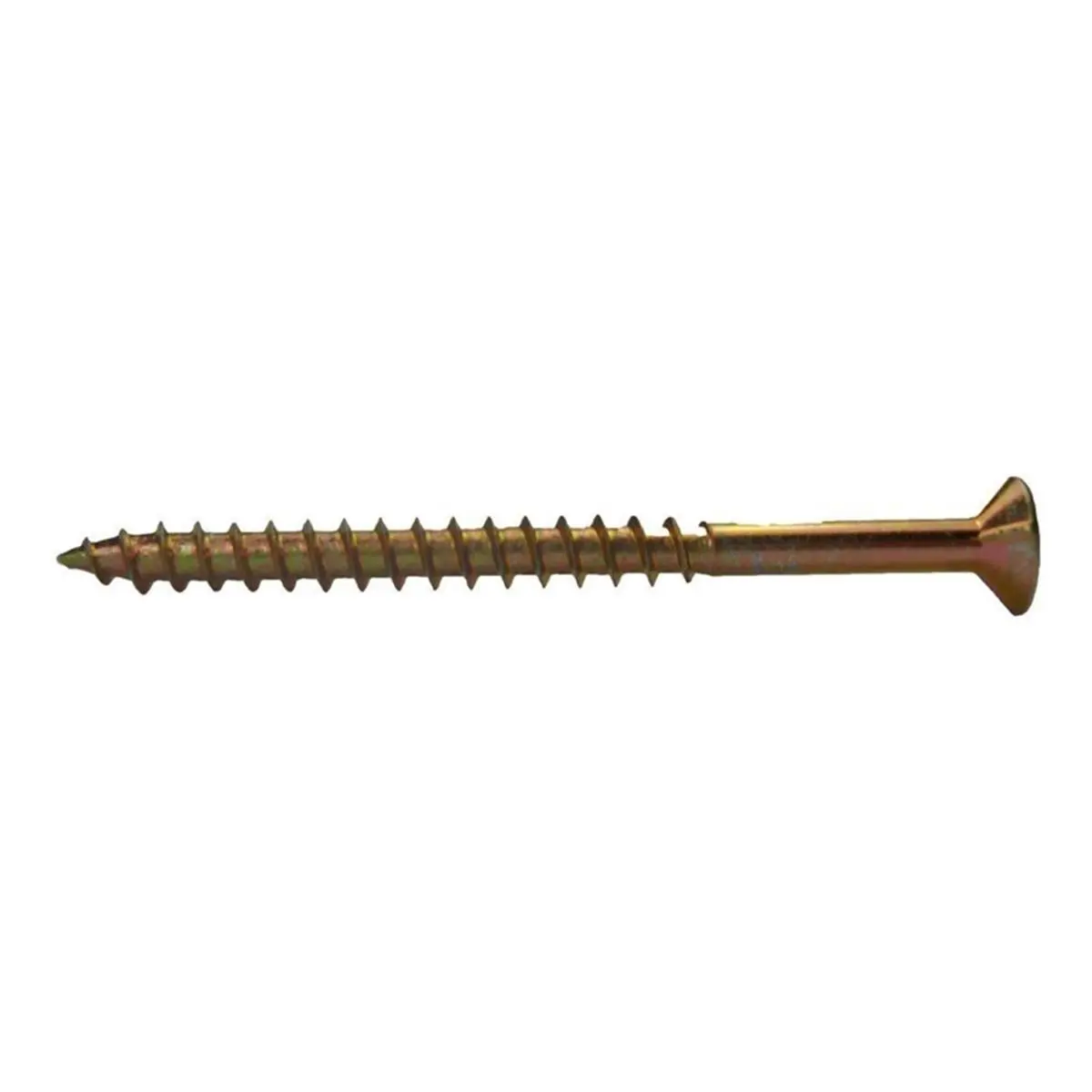212 MAIN No. 6 x 2" Steel Wood Screws, Heat-Treated for Resistance to Snapping, Yellow Bugle Head with Deep Coarse Thread for Chipboard