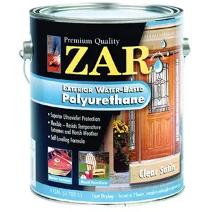United Gilsonite 1 Gallon Clear Satin Zar Exterior Water Based Polyurethane 32 - Pack of 2