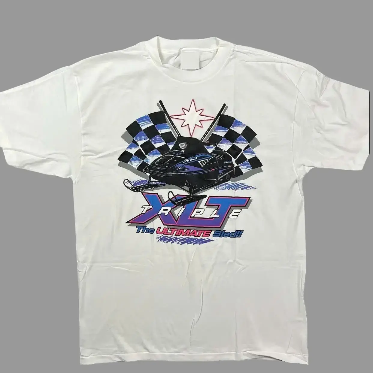 Vintage Polaris Indy XLT Snowmobile T-Shirt Reprint, Racing Car Tee for Fans