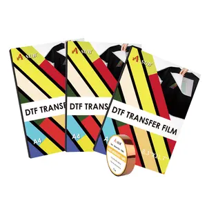 A-SUB DTF Transfer Film - 3 Packs of A4 Sheets, 90 Sheets Total+Tape, DIY Craft Paper