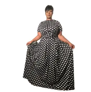Plus Size Polka Dot Skirt Set Womenswear Lady