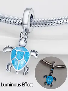 Luminous Turtle Pendant, Cute Glow in The Dark Turtle Charm, Fashionable Pendant for Women & Girls, DIY Jewelry Accessories for Bracelet Necklace, Exquisite Jewelry for Birthday Gift