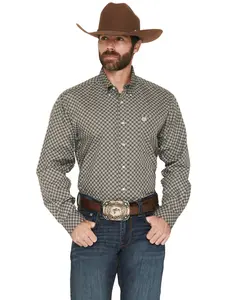 Cinch Men's Geo Print Long Sleeve Button-Down Western Shirt - Mtw1106064