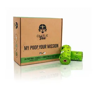 Certified Compostable Dog Waste Bags – ASTM D6400 Pack of 240 Bags (16 Rolls)