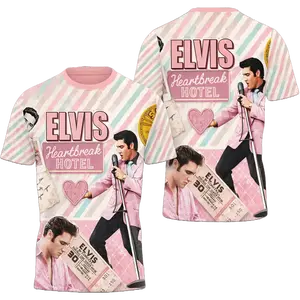 Elvis 3D Apparel Shirt, King of Rock and Roll 3D Shirt, Unisex Streetwear Tee AOP All Over Print 3D Shirts for Men for Women
