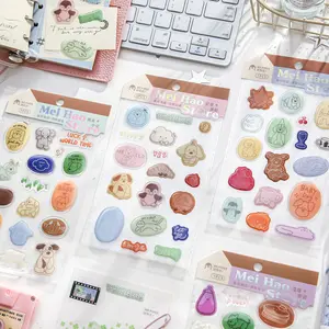 4 types of epoxy flat stickers Korean cute Gu card DIY handbook material epoxy stickers