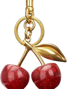 Cherry Bag Charm Purse Charms Keychain - Car Cherry Accessories Keychain Gifts for Women Christmas Valentine Bag Gifts for Women