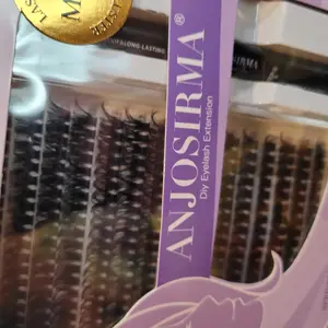 ANJOSIRMA Lash Extension Kit DIY 280pcs Lash Clusters Eyelash Extension Kit, 9-16mm 30D 40D Individual Lashes Kit with Lash Bond and Seal, Lash Tweezers