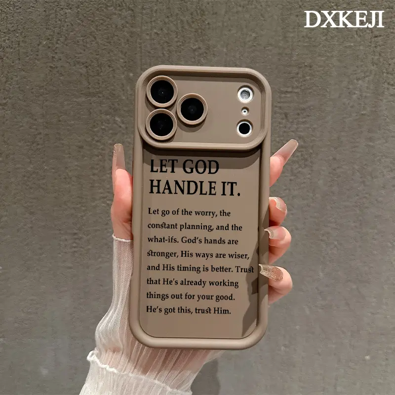 Aesthetic Divine Trust Invocation Pattern TPU Cellphone Case, Protective Shockproof Slim Cover with Full Camera Protection for iPhone 17 Pro Max, 16, 15, 14 Plus, 13, 12, 11 - Customized Durable Smartphone Accessories