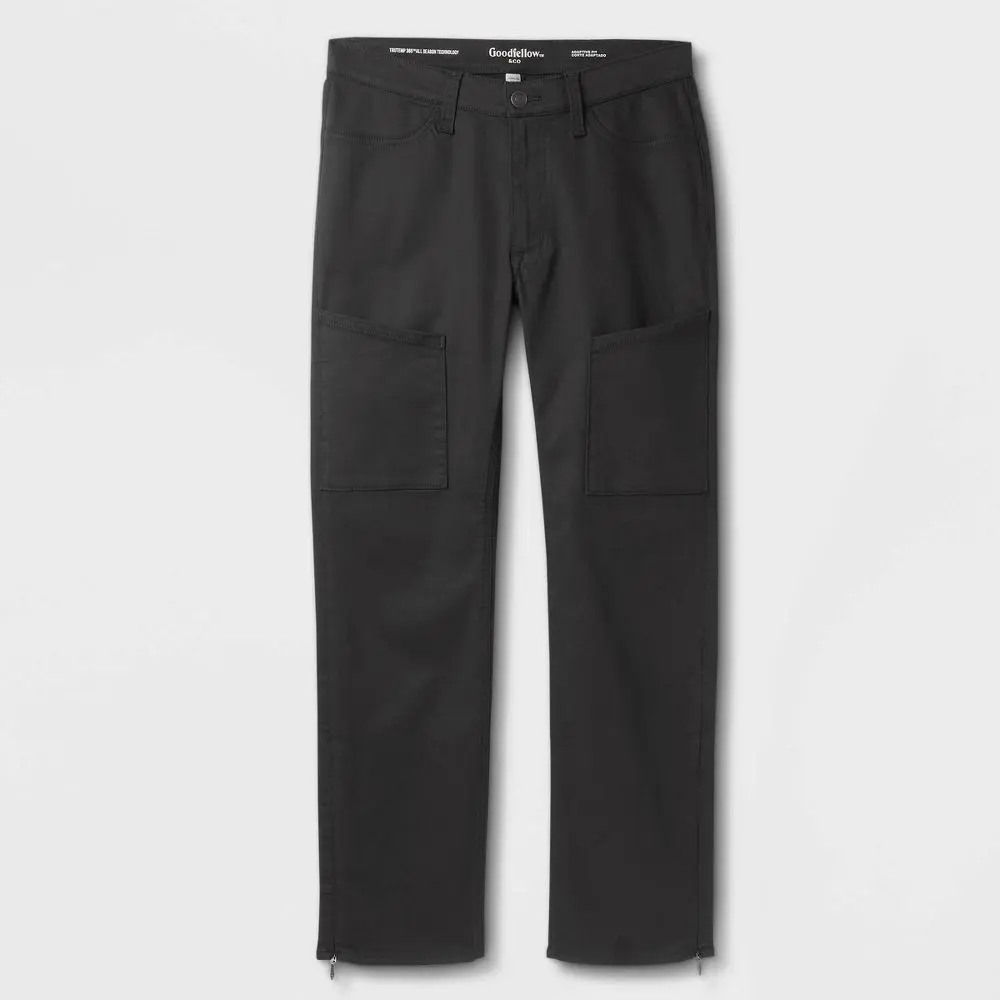 Men's Slim Fit Adaptive Jeans - Goodfellow & Co Black 28x32
