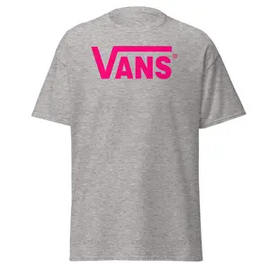 Vans Hot Pink Logo Grey Shirt