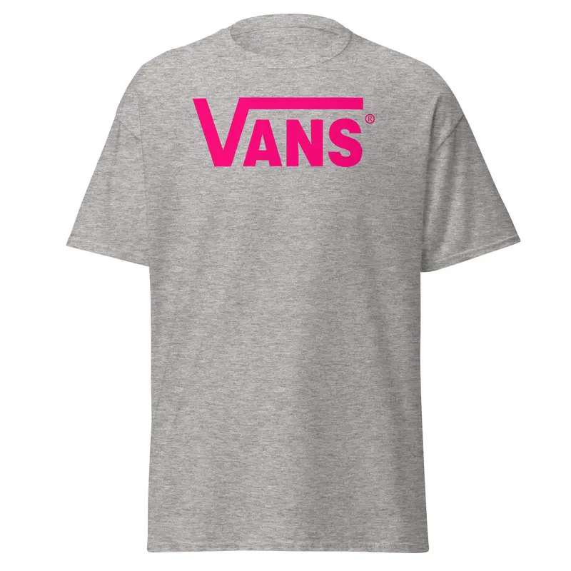 Vans Hot Pink Logo Grey Shirt