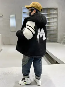 Boys' Fleece Lined Warm Winter Jacket, Thick Cotton Coat for Kids, Fashionable Mid-Long Style, New Arrival for Cold Weather, Thick Heavy Coats
