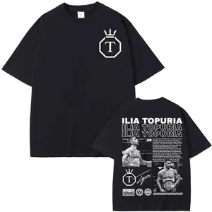 Ilia Topuria "El Matador" Graphic T-Shirt - 100% Soft Cotton Menswear Oversized Classic Aesthetic Casual Short Sleeve Retro Streetwear Sports Top