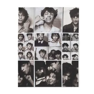 Sturniolo Triplets Photo Booth Collage Velveteen Plush Blanket, Pattern Velvet Blankets Decor Multifunction Soft Office Bedding Blankets Plush Thin Quilt