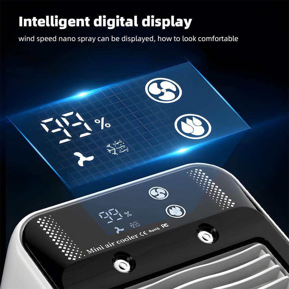 【FathersDayGift】 Portable Air Conditioner Mini Personal ac Unit Upgraded Air Cooler Cooling Fan Small Air Conditioner 2 Speed Cool Mist & Speeds for Room Office Camping Car