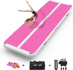 AKSPORT Inflatable Gymnastics Air Track Mat, 10-33ftL x 3.3ftW x 4inH, with Electric Pump