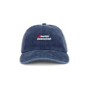 Friday Feelin Merci Beaucoup Dad Cap in Blue Unisex