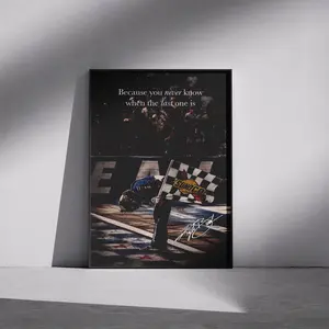 Kyle Busch Tribute Wall Art Poster HD Print Unframed, Because You Never Know When The Last One Is, RIP Rowdy Decor Home, Vintage NASCAR Tribute Merch