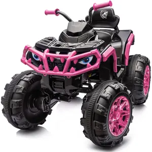 Hikiddo 24V 4WD Kids Ride on ATV 4 Wheeler, Electric Ride on Toy for Big Kids with 4*200W Motor, 5.6Mph Max Speed