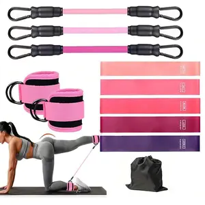 Ankle Resistance Bands with Cuffs, 1 Set for Effective Leg Workouts, Resistance Band for Kickbacks and Hip Fitness Training, Glutes Workout Equipment