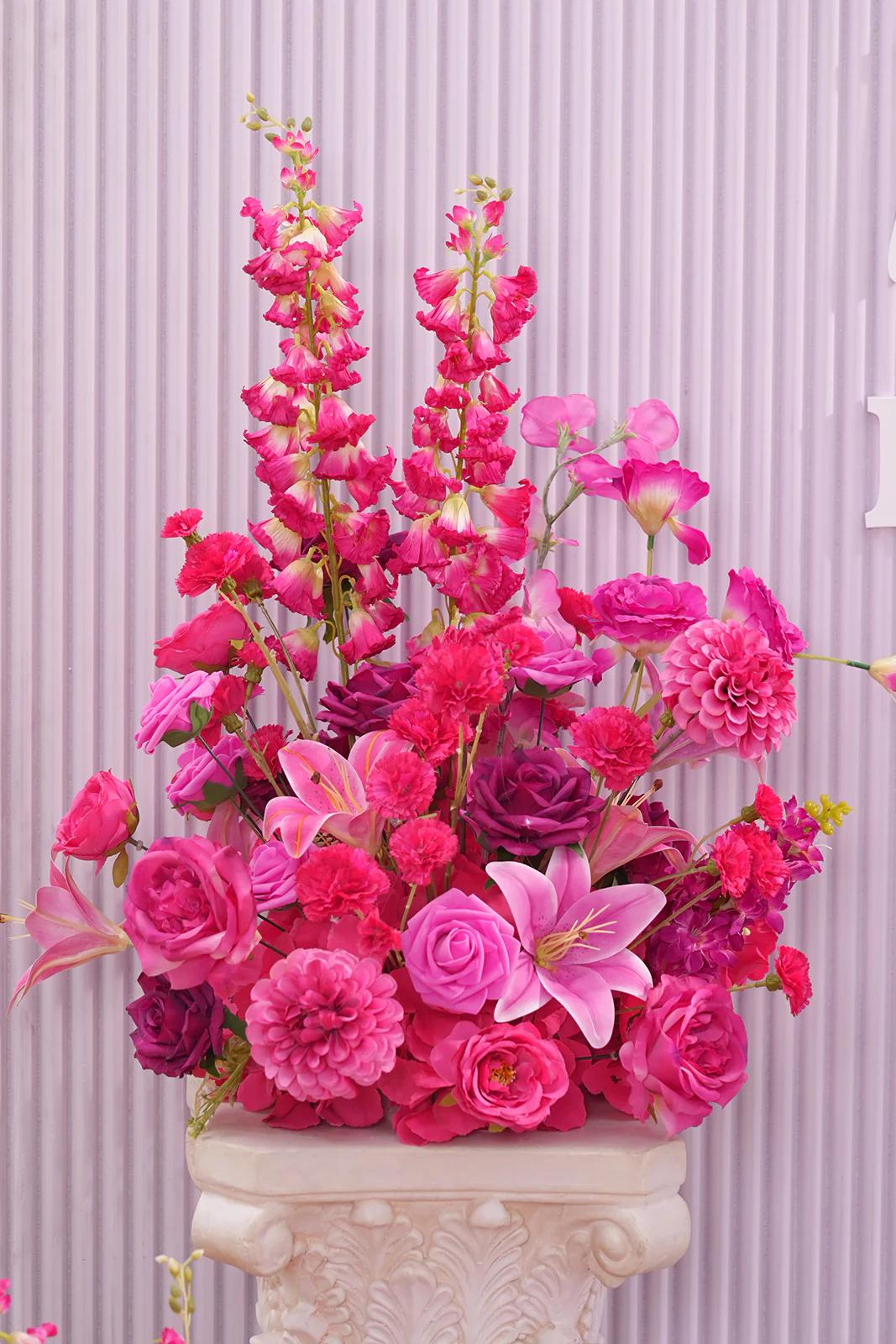 A8971 2pcs Hot Pink Floor Flower Table Centerpieces Wedding Event Supplies