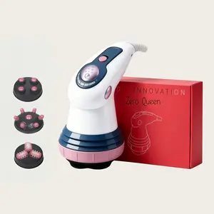 Zero Queen Handheld Body Massager with 3 Massage Heads and 3 Washable Pads - Target Abdomen/Waist/Arms/ Easy to Clean