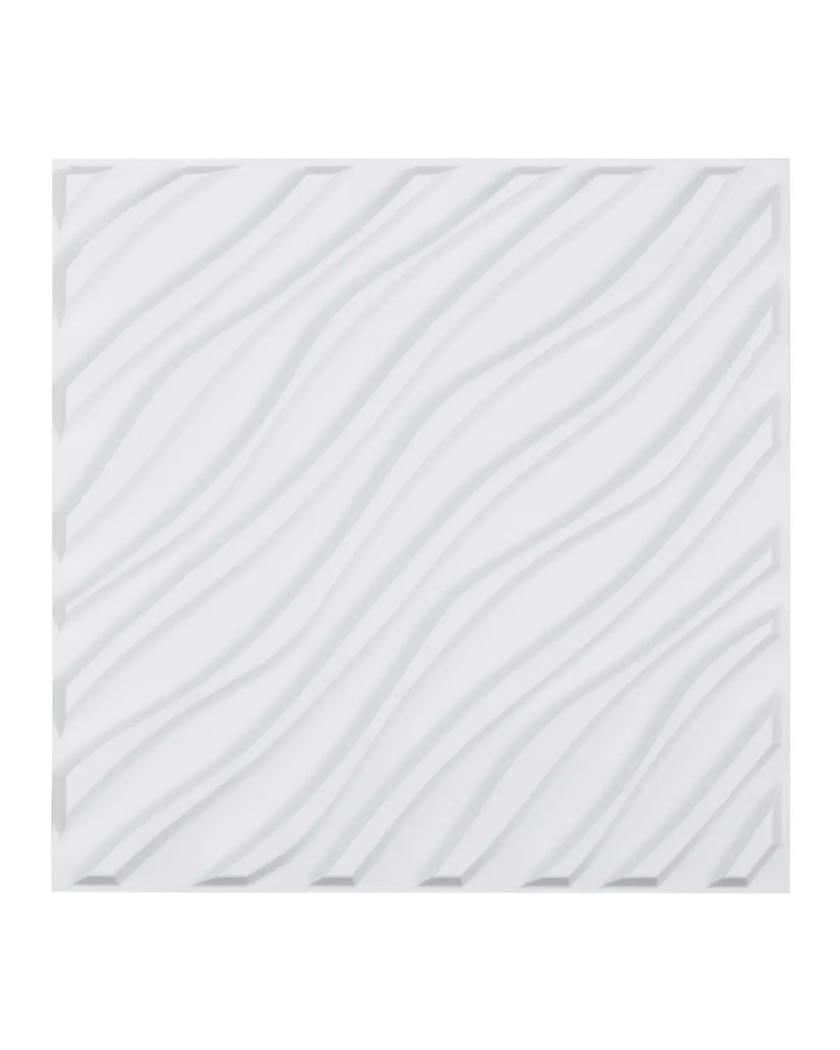 3D Wall Panels 12-Pack, 19.7 x 19.7 Inch PVC, Wave Pattern, Matte White, Decorative Interlocking Wall Panels for Accent Walls, 32 Sq Ft Coverage, Easy DIY Installation, Home Renovation and Modern Decor