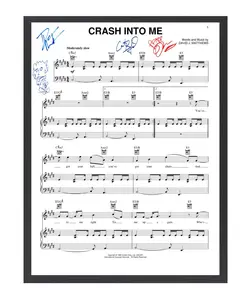 Autographed Dave Matthews Crash Into Me Sheet Music