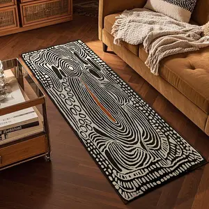Abstract Line Pattern Floor Mat, 1 Count Non-slip Soft Floor Carpet, Decorative Area Rug for Home Living Room Bedroom Coffee Shop, Modern Abstract Rug