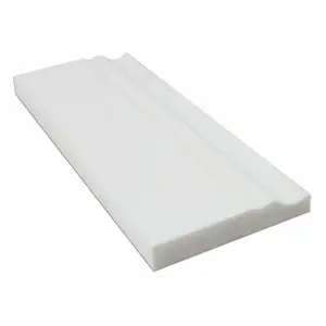 Thassos White Marble 5x12 Polished/Honed Baseboard Trim Molding