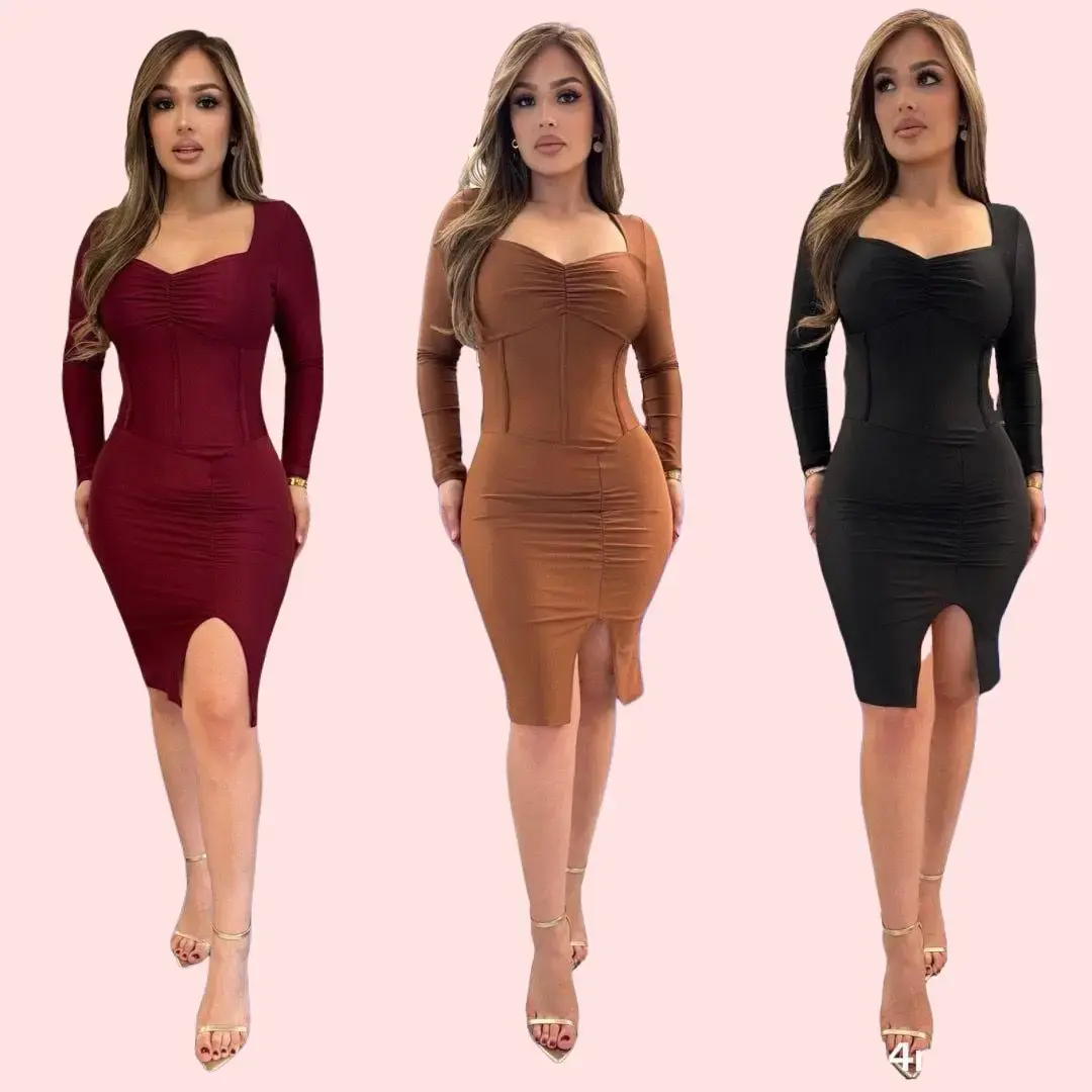 Tania Corset Long sleeve dress