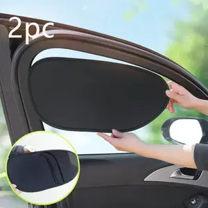 2 Piece Car Summer Driving Seat Sunshade, Heat Insulation Cooling, Static Film Sunscreen Curtain, No Scratch, Unobstructed View, UV Protective Sunshade