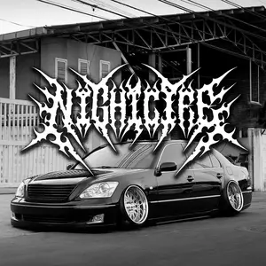 Nightlife Gothic Style V2 Windshield Banner Vinyl Decal for Cars JDM Muscle Easy Install Metal Font Stickers