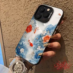 Koi Fish Pattern Phone Case, Suitable for iPhone 16, 15, 14, 13, and 11 Pro Models, Designed with TPU Material, Provides Shockproof Protection. Suitable for Family, Friends, Children, Birthdays, Festivals, Valentine's Day Gifts