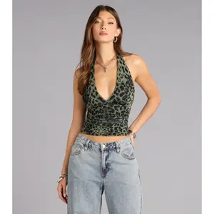Untamed Mood Leopard Halter Top