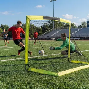 Soccer Goals for Backyard, 12x6 FT Soccer Net, Soccer Training Equipment Quick Setup, Portable Net Collapsible Metal Base for Indoor Outdoor Use with Carry Bag